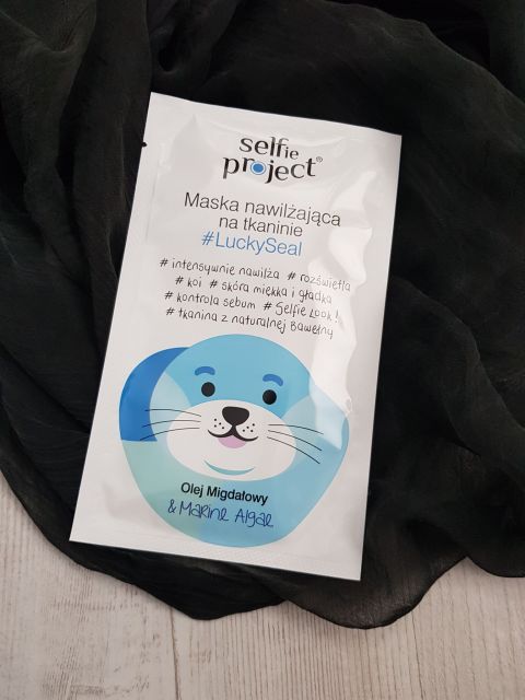 Selfie Project Maska do twarzy w płacie, Na tkaninie, #LuckySeal