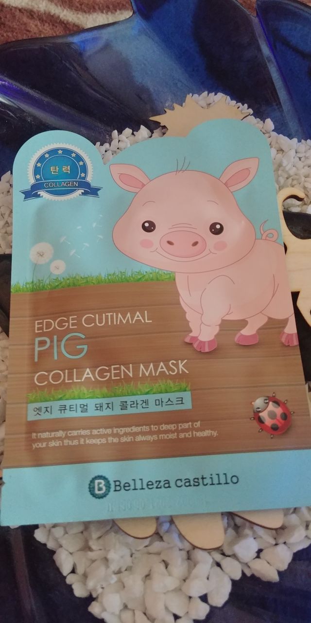 Belleza Castillo Maska do twarzy w płacie, Pig Collagen Mask