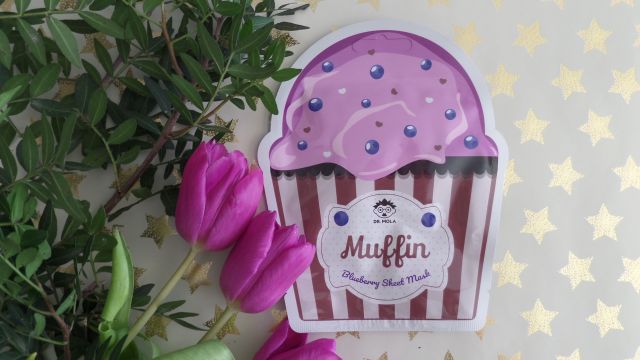 Dr. Mola Maska do twarzy w płacie, Blueberry Muffin, Nawadniająco-przeciwutleniająca