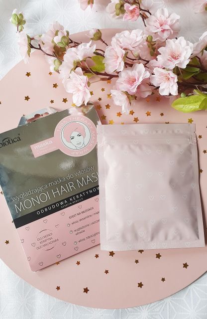 L'biotica Maska do włosów, Monoi Hair Mask, Wygładzająca, Odbudowa keratynowa