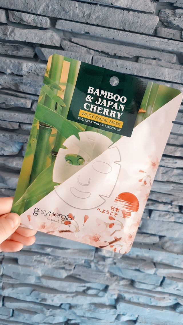 G-Synergie Maska do twarzy w płacie, Bamboo & Japan Cherry