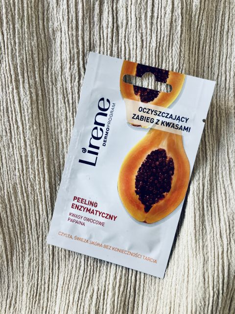 Lirene Dermoprogram, Oczyszczający zabieg z kwasami, Peeling do twarzy, Enzymatyczny, Kwasy owocowe, papaina