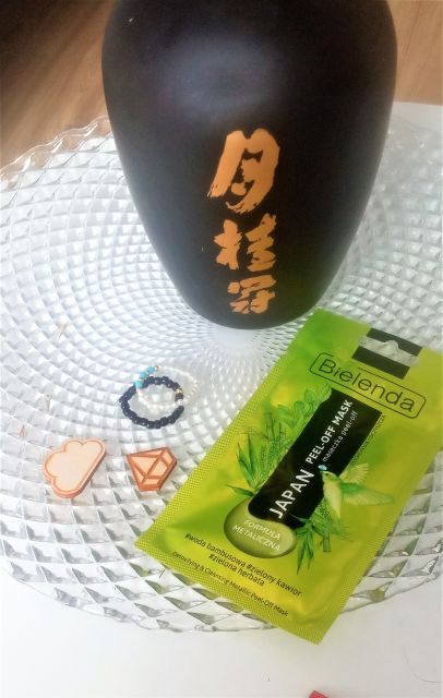 Bielenda Japan Beauty, Maseczka do twarzy, Peel off, Formuła metaliczna, Detox i oczyszczenie, Woda bambusowa, zielony kawior, zielona herbata, 