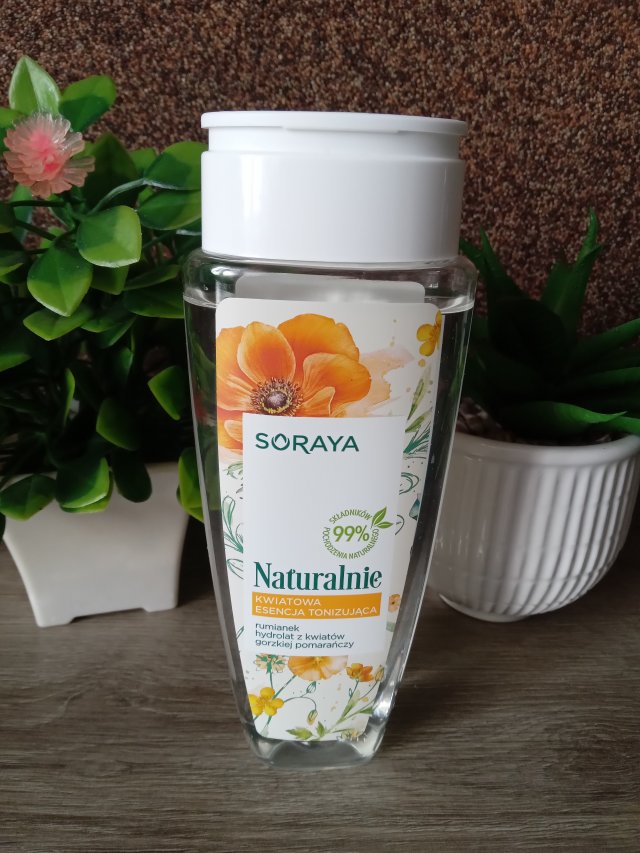 Soraya Naturalnie, Esencja do twarzy, Tonizująca, Kwiatowa z rumiankiem i gorzką pomarańczą