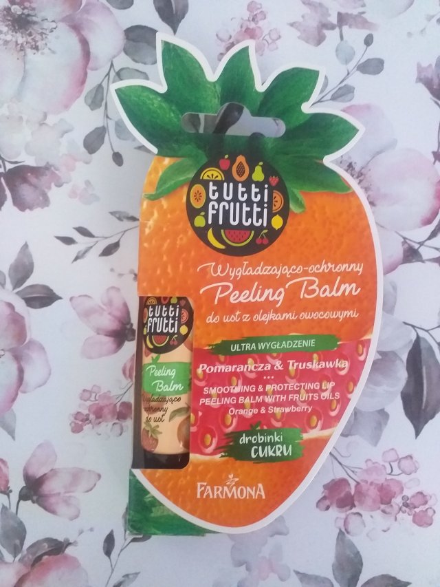 Farmona Tutti Frutti, Peeling Balm do ust, Wygładzająco-ochronny, Pomarańcza i truskawka