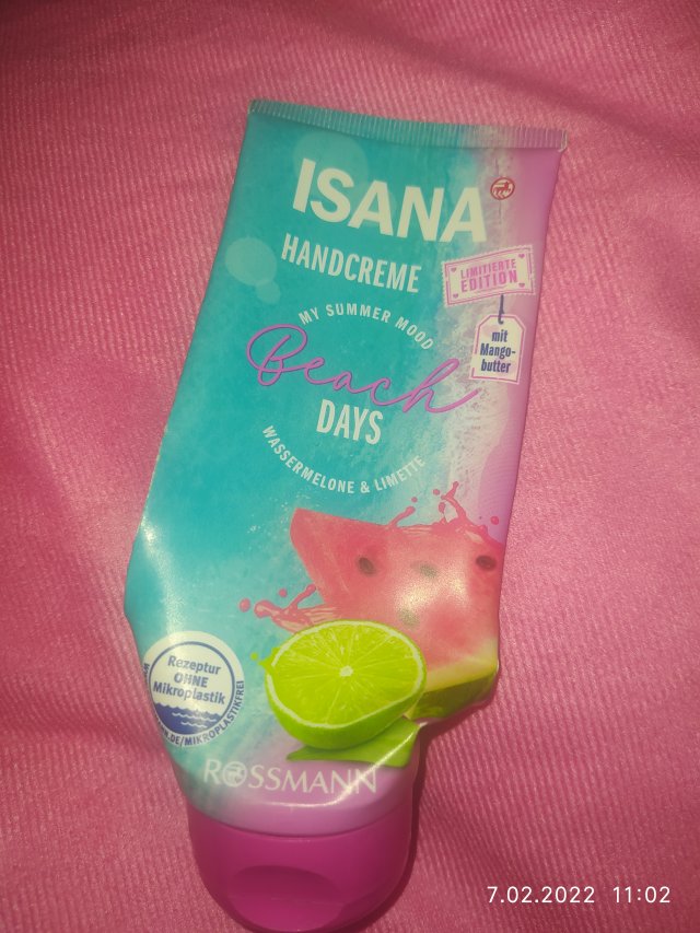 Isana Krem do rąk, Beach Days, Arbuz i limonka