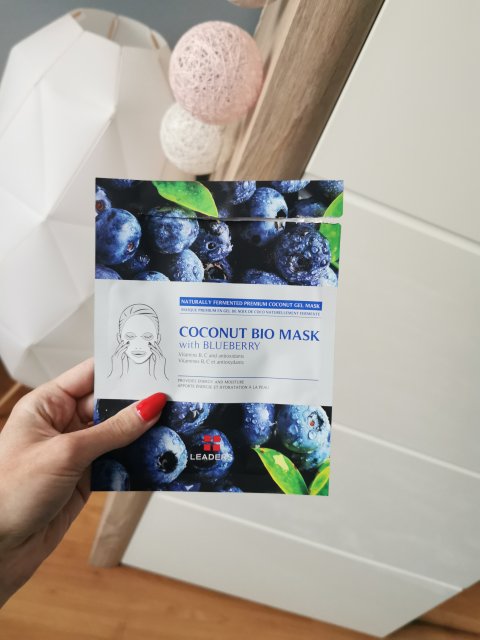 Leaders Cosmetics Coconut Bio Mask with Blueberry, Maska w płachcie, Z ekstraktem z borówki