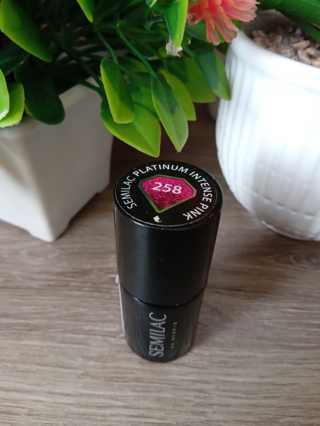 Semilac, lakier hybrydowy, 258 Intense Pink 