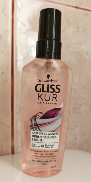 Schwarzkopf Gliss Kur, Split Ends Miracle, Serum spajające z kompleksem jonowym  i olejek z pestek winogron 