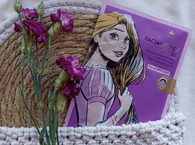 Disney Beauty & Care Maska do twarzy w płacie, Rapunzel