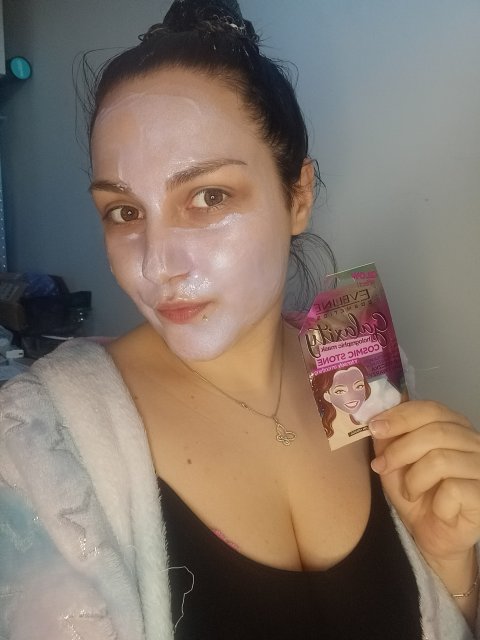 Eveline Galaxity, Holographic Mask, Cosmic Stone - Intensley Smoothing, Holograficzna Maseczka, Rozświetlająco - Wygładzająca 