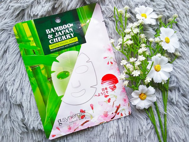 G-Synergie Maska do twarzy w płacie, Bamboo & Japan Cherry