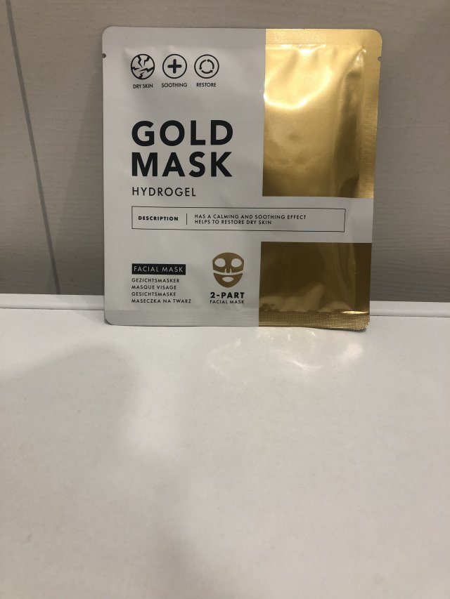 Mascot Europe Maska do twarzy w płacie, Hydrożelowa, Gold Mask, Łagodząca i zmiękczająca, pomaga zregenerować suchą skórę