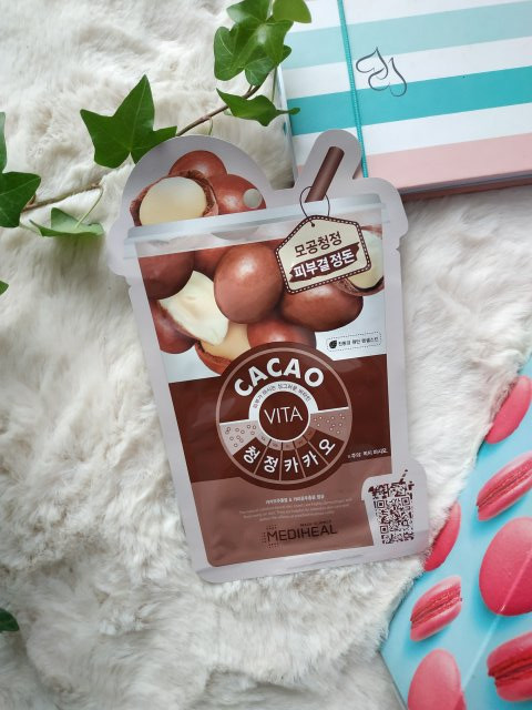 Mediheal Cacao Vita, Maska do twarzy w płacie, Oczyszczająca, Kakao