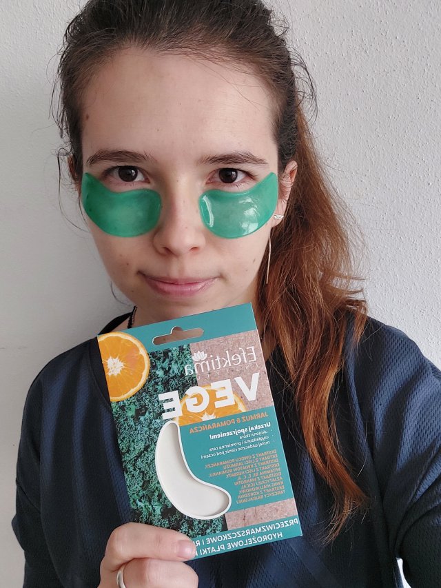 Efektima Vege, Płatki pod oczy, Hydrożelowe, Przeciwzmarszczkowe i rewitalizujące, Jarmuż & Pomarańcza