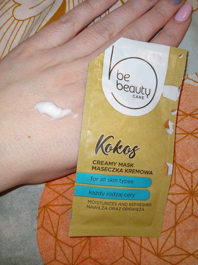 BeBeauty, Care, maseczka do twarzy, kremową, nawilżenie i odświeżenie, kokos
