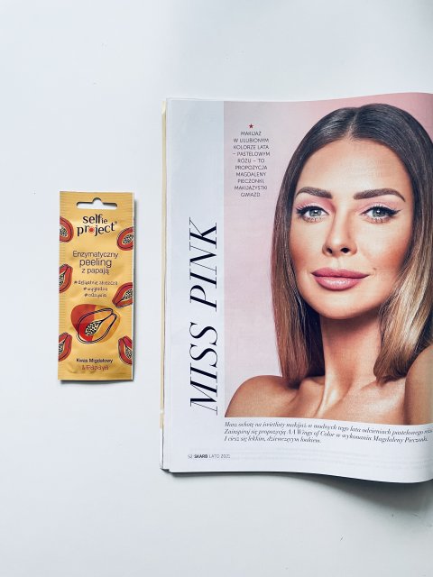 Selfie Project Peeling do twarzy, Enzymatyczny, Kwas migdałowy i papaya