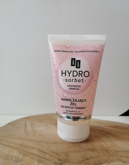 AA Hydro Sorbet, Żel do mycia twarzy, Nawilżający, Cera sucha i normalna