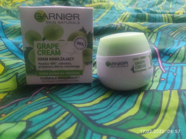 Garnier Botanical Cream, Krem do twarzy, Nawilżający, Skóra normalna i mieszana, Ekstrakt z winogron 