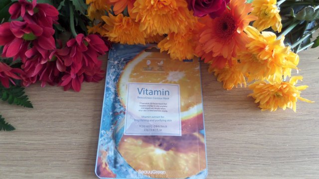 BeauuGreen Maska do twarzy w płacie, Vitamin Contour Mask