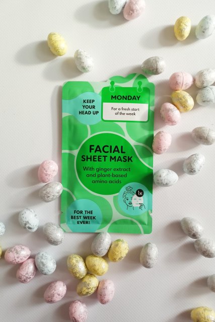 Mascot Europe Facial Sheet mask, Monday, For a fresh start of the week