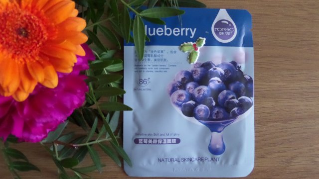 Rorec Maska do twarzy w płacie, Blueberry