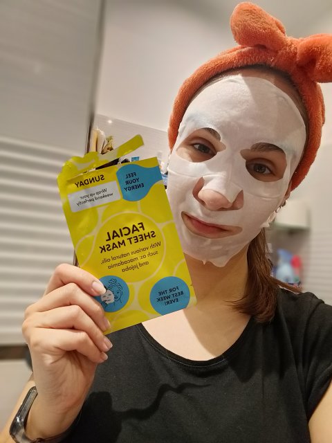Mascot Europe Facial Sheet mask, Sunday, Wrap your weekend perfectly 