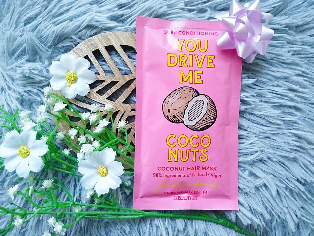 The Beauty Dept. Maseczka do włosów, You Drive Me Coco Nuts, Rewitalizująca, Z olejem kokosowym, masłem shea i olejem z opuncji figowej