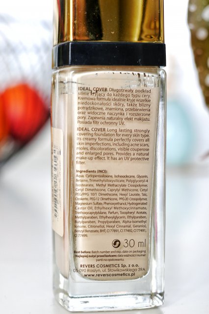 Revers Cosmetics Ideal Cover, Podkład do twarzy, Kryjący, nr 05