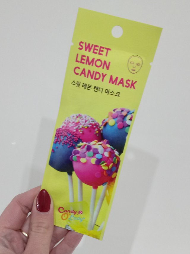 Candy o' Lady Maska do twarzy w płacie, Sweet Lemon Candy Mask, Rozjaśniająca