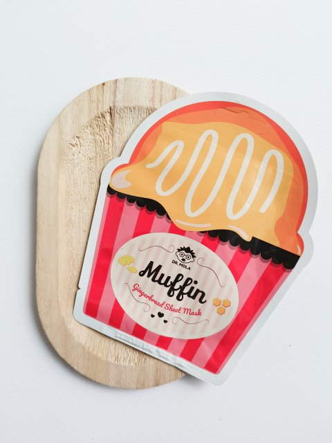 Dr. Mola Maska do twarzy w płacie, Gingerbread Muffin, Oczyszczająco-nawilżająca
