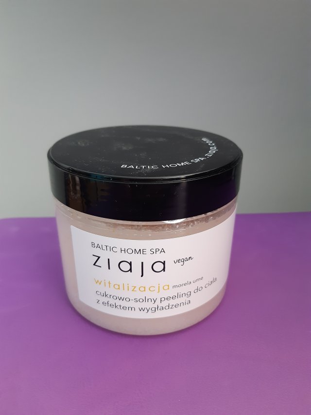 Ziaja Baltic Home Spa, Witalizacja, Peeling do ciała, Cukrowo-solny, Z efektem wygładzenia, Morela ume