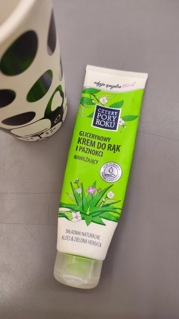 Cztery Pory Roku Glicerynowy krem do rąk i paznokci, Aloes i zielona herbata