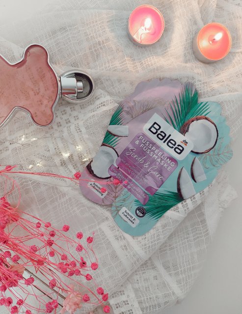 Balea Peeling i maska do stóp, Fusspeeling & Fussmaske, Scrub & Care, Masło Shea i kokos 