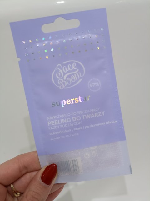 FaceBoom Peeling do twarzy, Nawilżająco-rozświetlający, Superstar, każdy rodzaj cery