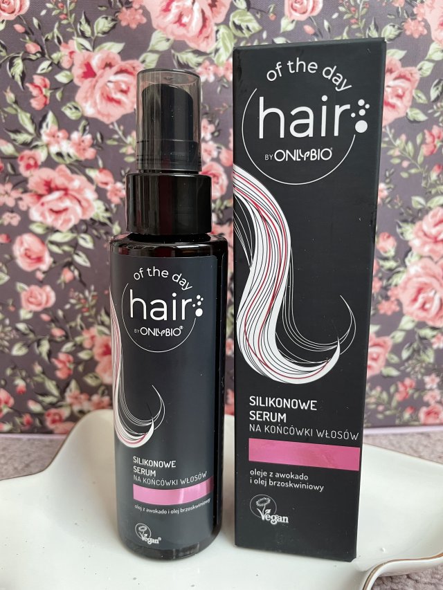 OnlyBio Hair of the Day, Serum na końcówki włosów, Silikonowe, Olej z awokado i olej brzoskwiniowy