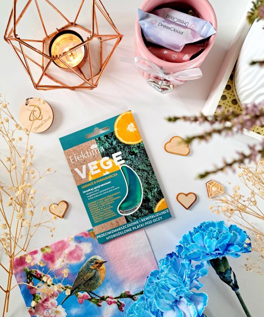 Efektima Vege, Płatki pod oczy, Hydrożelowe, Przeciwzmarszczkowe i rewitalizujące, Jarmuż & Pomarańcza