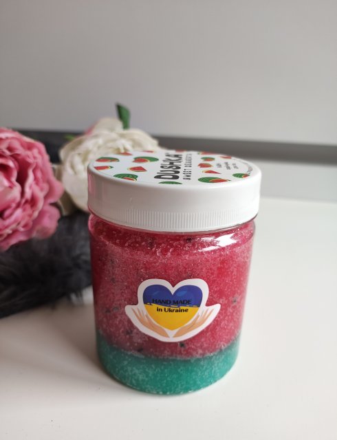 Dushka Cosmetics Peeling-guma do ciała, Lizak Tęczowy