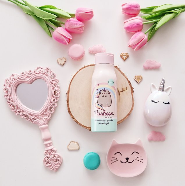 Bi-es Żel pod prysznic i płyn do kąpieli 2w1, Pusheen The Cat, Strawberry Cake