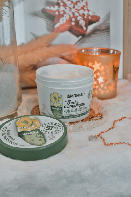 Garnier Body SuperFood, Krem do ciała, Avocado, Do skóry suchej i bardzo suchej, Odżywczy