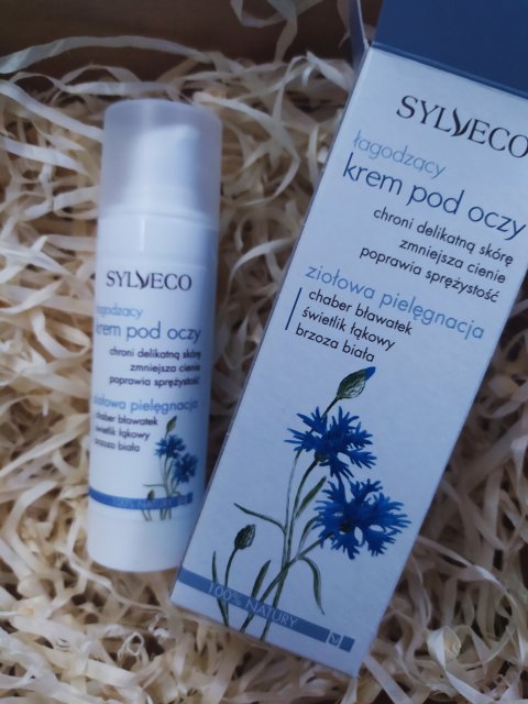 Sylveco Krem pod oczy, Łagodzący, Chaber, Bławatek, Świetlik łąkowy, Brzoza biała 