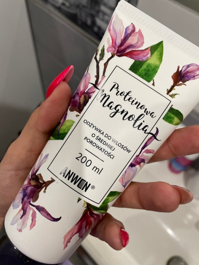 Anwen Odżywka do włosów o średniej porowatości, Proteinowa Magnolia