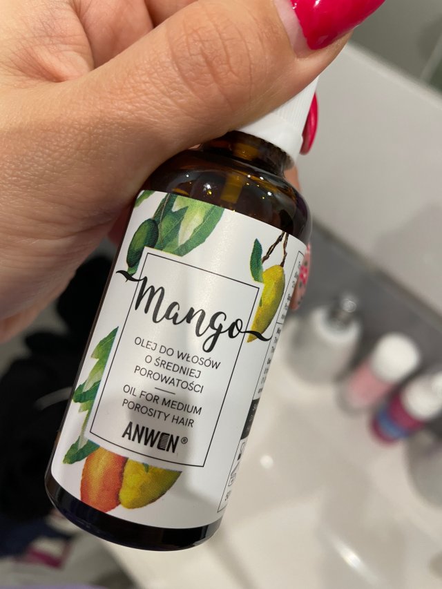 Anwen Olej do włosów, Włosy średnioporowate, Mango