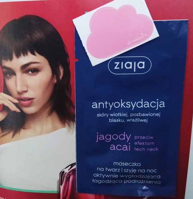 Ziaja Antyoksydacja, Jagody Acai, Maseczka na twarz i szyję, Na noc