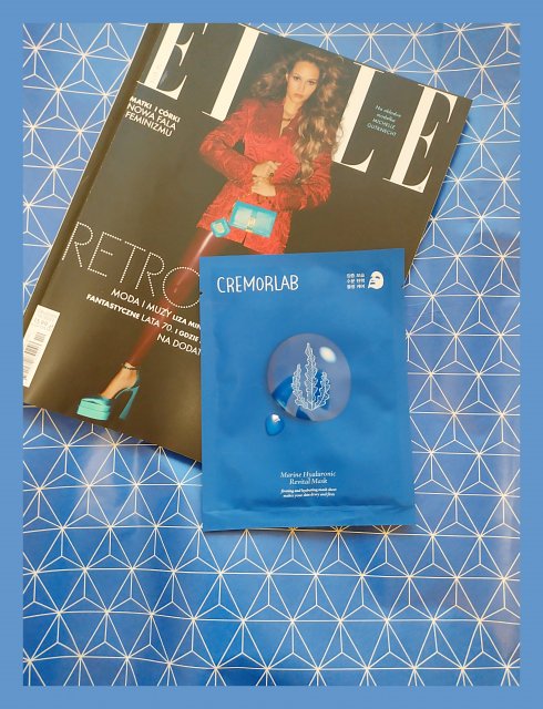 Cremorlab Maska do twarzy w płacie, Morska, Hialuronowa, Rewitalizująco-Nawilżająca