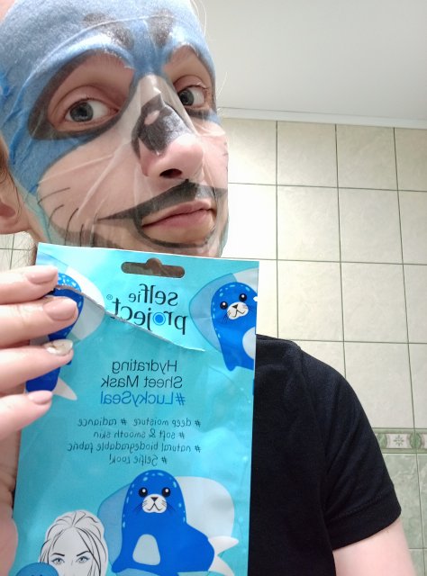 Selfie Project Nawilżająca maseczka na tkaninie, Hydrating, #LuckySeal