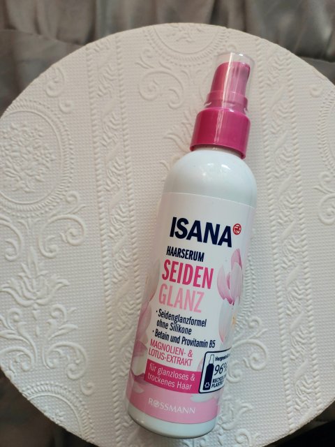 Isana Serum do włosów, Seiden Glanz, Jedwabisty Połysk, Ekstrakt z magnolii i lotosu