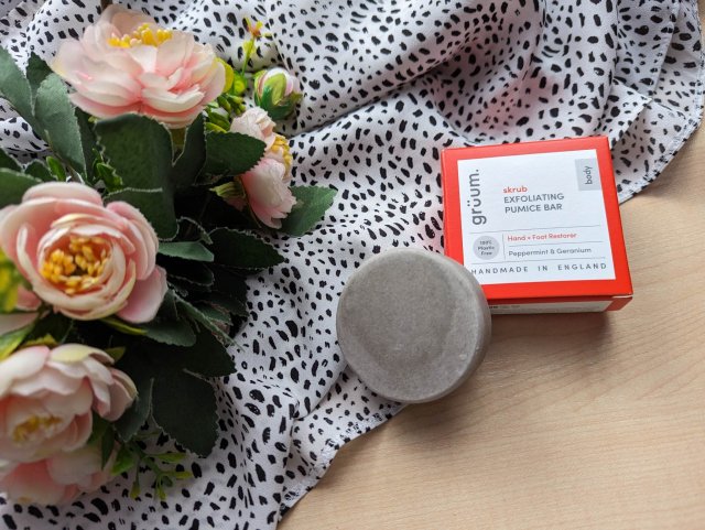 Grüum Peeling do stóp i dłoni, Skrub, Exfoliating Hand & Foot Restorer, Peppermint & Geranium