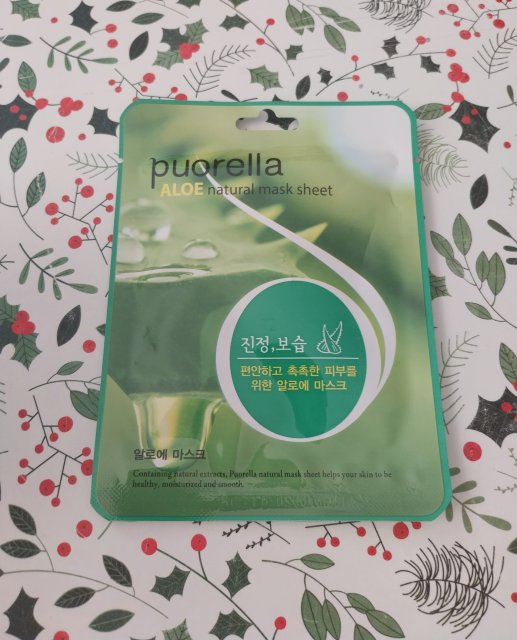 Puorella Maska do twarzy w płacie, Aloe Natural Mask Sheet