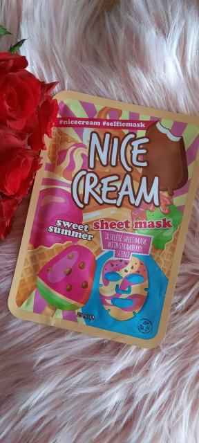 Maxbrands Marketing B.V. Maseczka do twarzy w płacie, Nice Cream, Sweet Summer, Nawilżająca